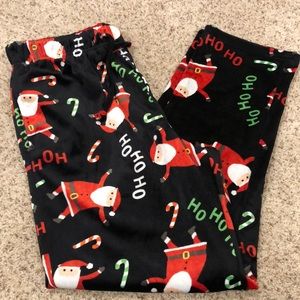 Santa print lounge pants